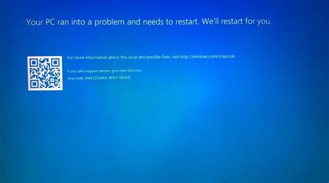 windows server 2016 inaccessible boot device